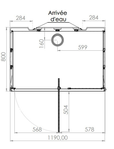 Cabine de douche 1200x800