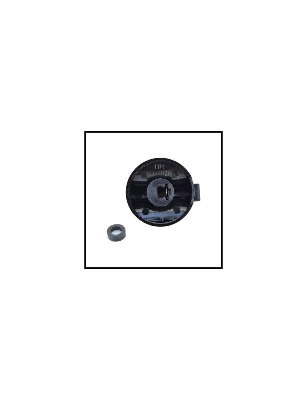 Bouton noir plaque gaz