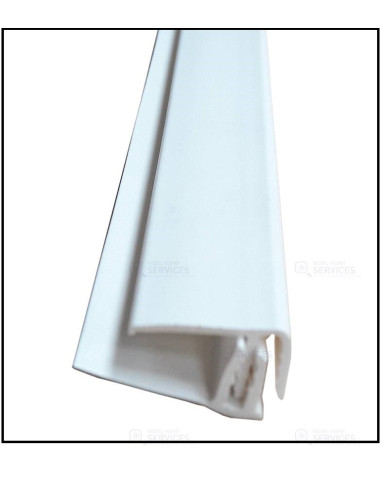 Profil de finition PVC Blanc clipsable Lg2.60m
