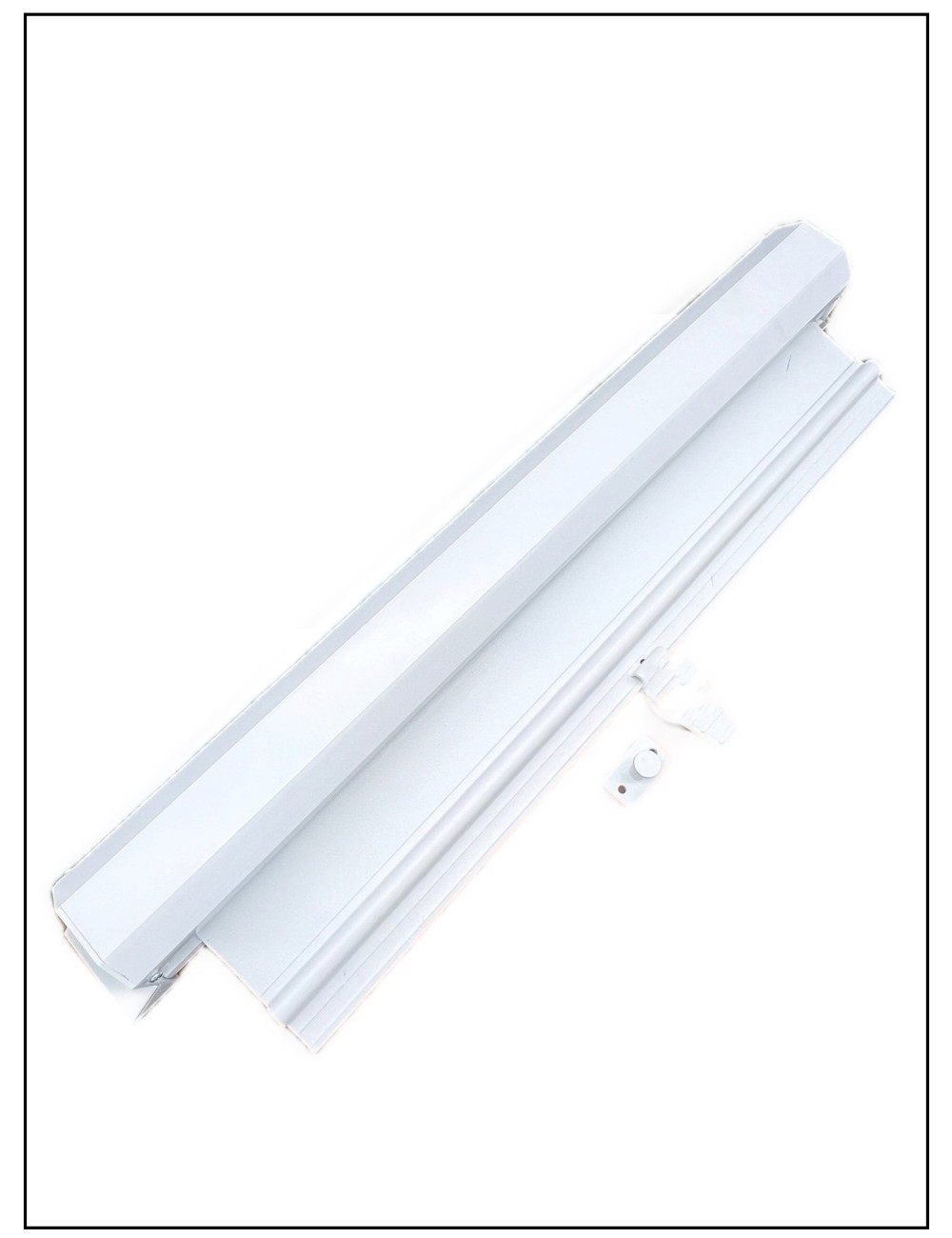 Store PVC blanc 750 x 1078 mm avec patte de fixation