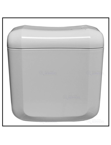 Réservoir eau WC plastique blanc 3/6L