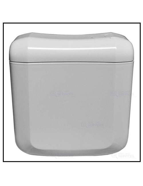 Réservoir eau WC plastique blanc 3/6L