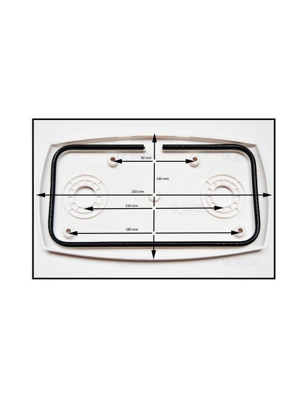 Robinet mitigeur de douche entraxe 150mm + Kit montage Elégance