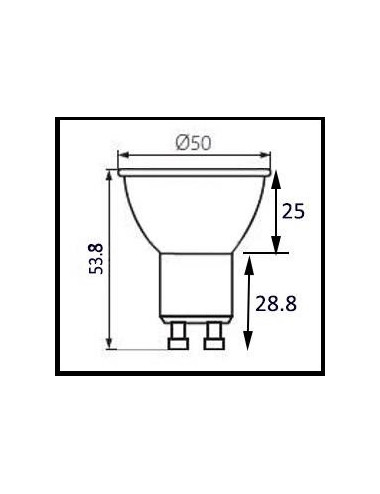 Ampoule Led SMD GU10 230V pour spot mural NOIR