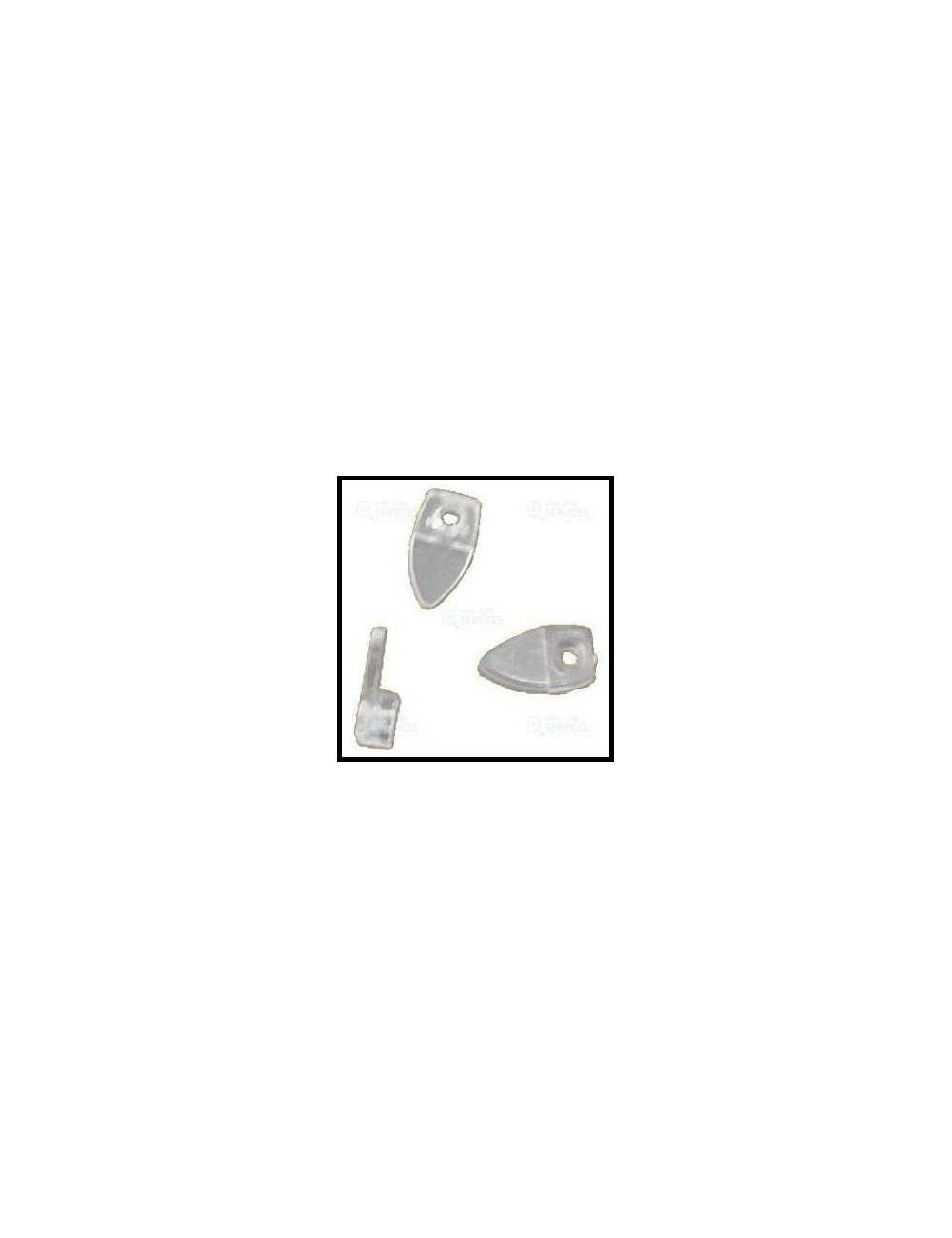 Taquet plastique translucide pour porte de placard