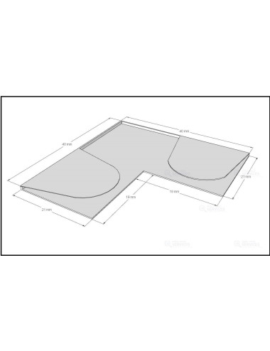 Angle cornière COULISSANT intérieur fenêtre 20x20x40 / Par 4