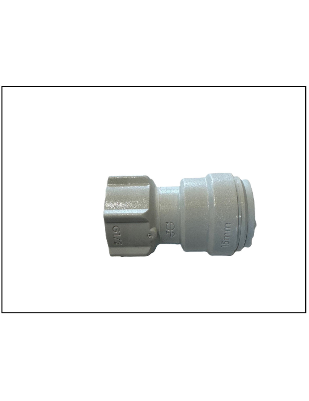 Adaptateur de robinet droit 15mm filetage 1/2 pouce