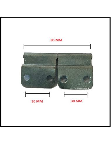 Charnière double en acier zingué Gauche MH ANGLAIS