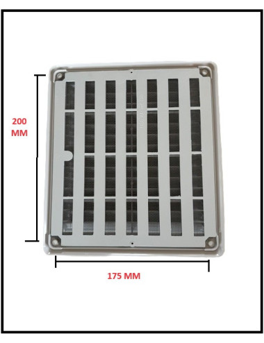 Grille de ventilation 200x225 2 positions