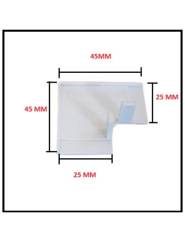 Angle cornière COULISSANT intérieur fenêtre 20x20x40 / Par 4