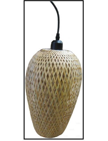 Lampe à suspension coloris bambou naturel