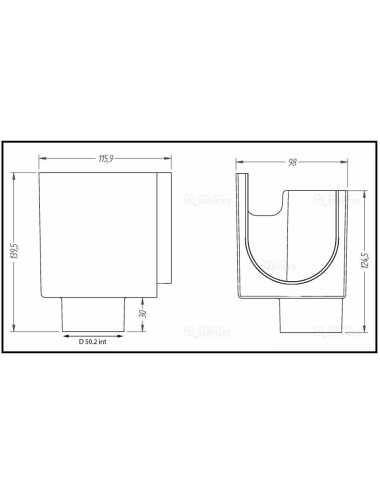 Naissance gouttière gauche arrière pour mobile home